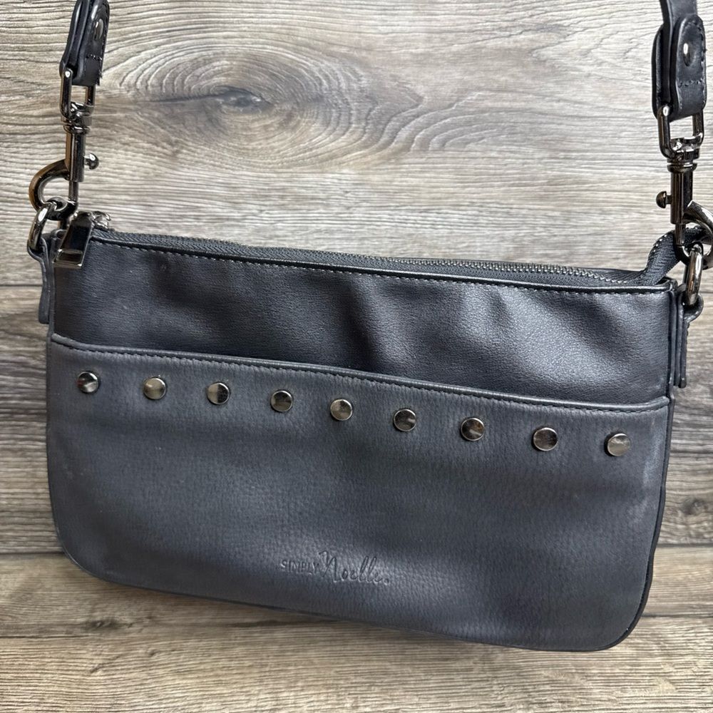 Simply Noelle Black Crossbody Handbag Faux Leather